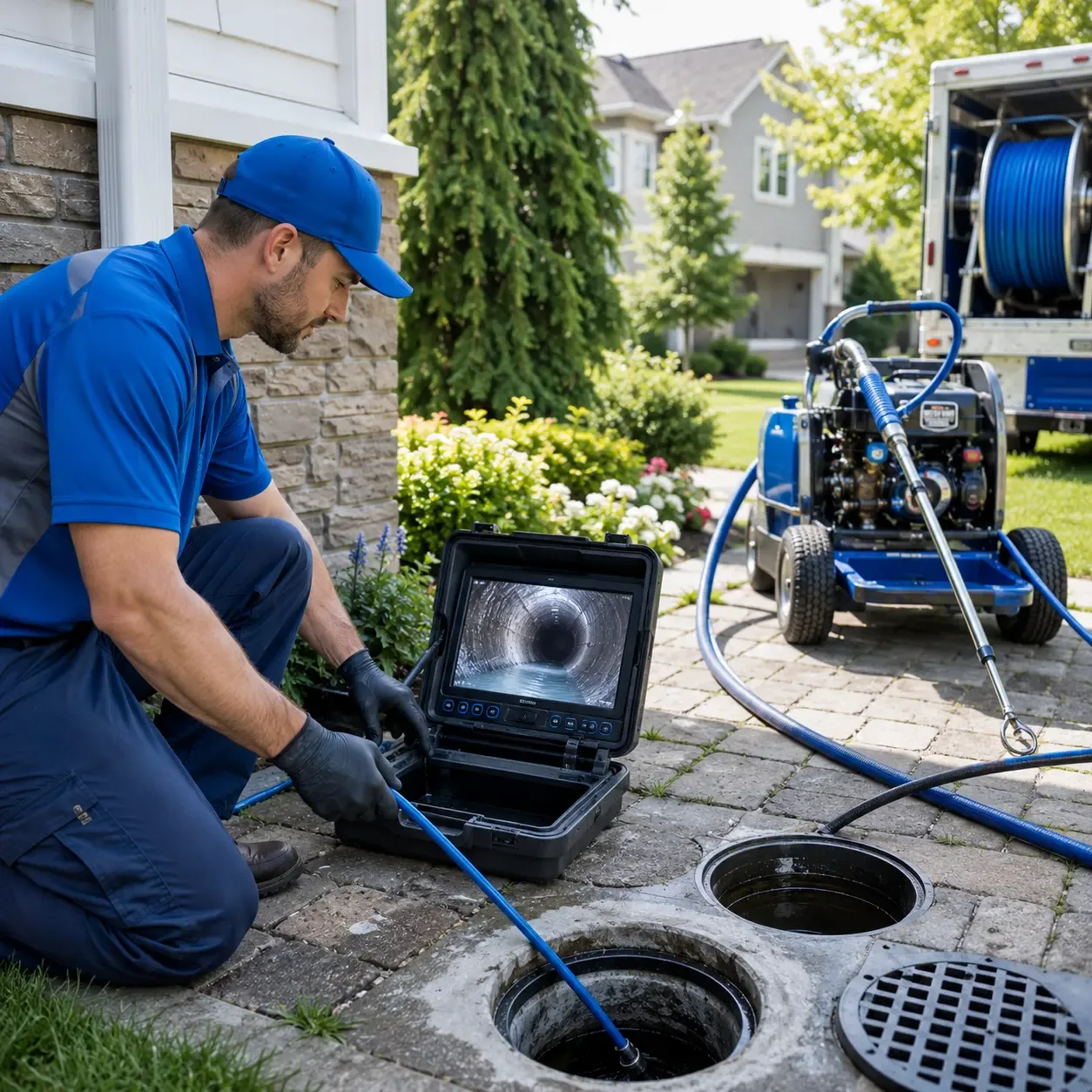 Outdoor drain cleaning professionals serving New Park, PA