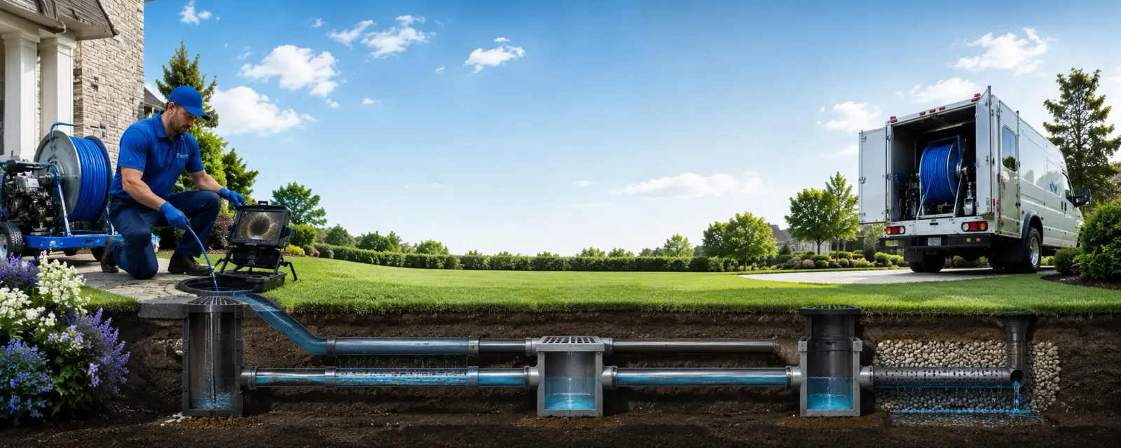 Outdoor drain cleaning information for New Park, PA